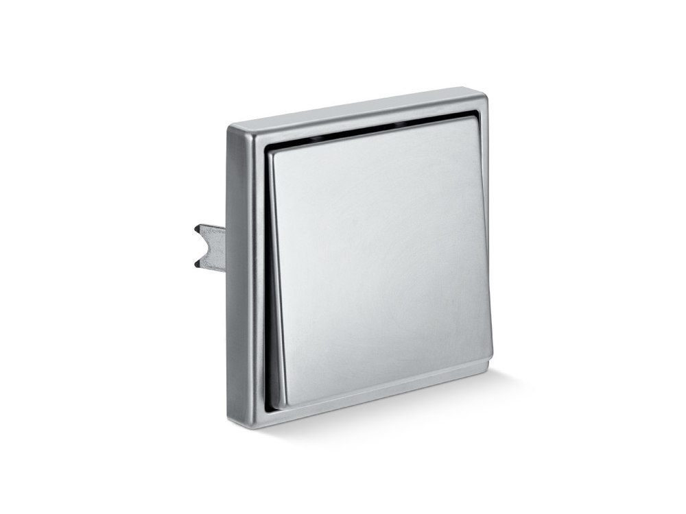 Schalter, Wandbuchse, Glanz Edelstahl, Metallschalter, Kippschalter