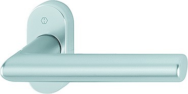 HOPPE FH-Drücker-Halbgarnitur ohne Schlüsselrosette Amsterdam FS-1400F/55, Aluminium