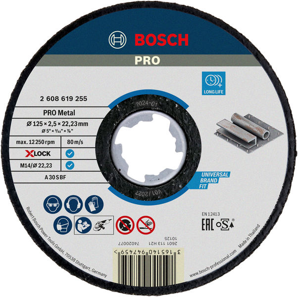 Bosch PRO Metal X-Lock Trennscheibe, 125 x 2,5 x 22,23&nbsp;mm