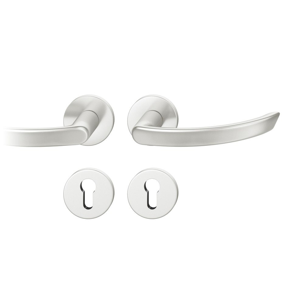 FSB Drückergarnitur mit Rosetten 72 1119, rund, mit Nocken, VK 8, AGL3, Aluminium