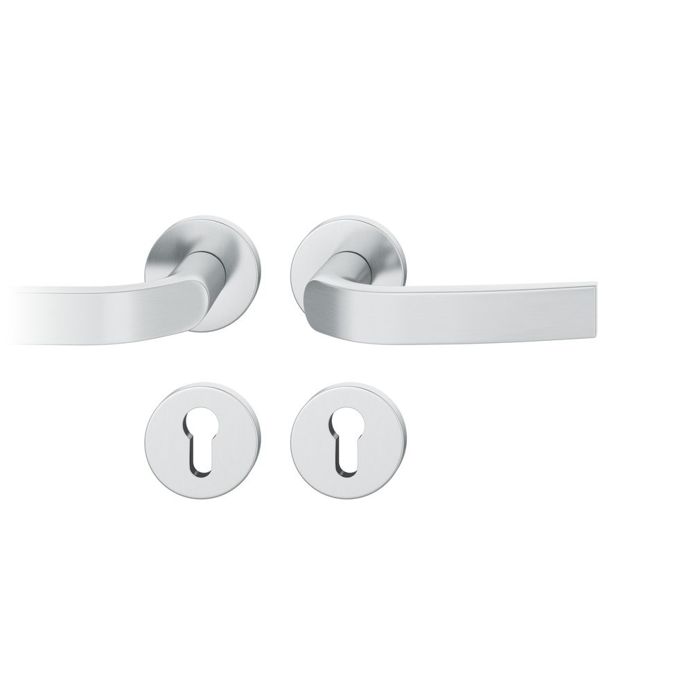 FSB FH Drückergarnitur mit Rosetten 76 1271, rund, mit Nocken, VK 9, AGL3, Edelstahl