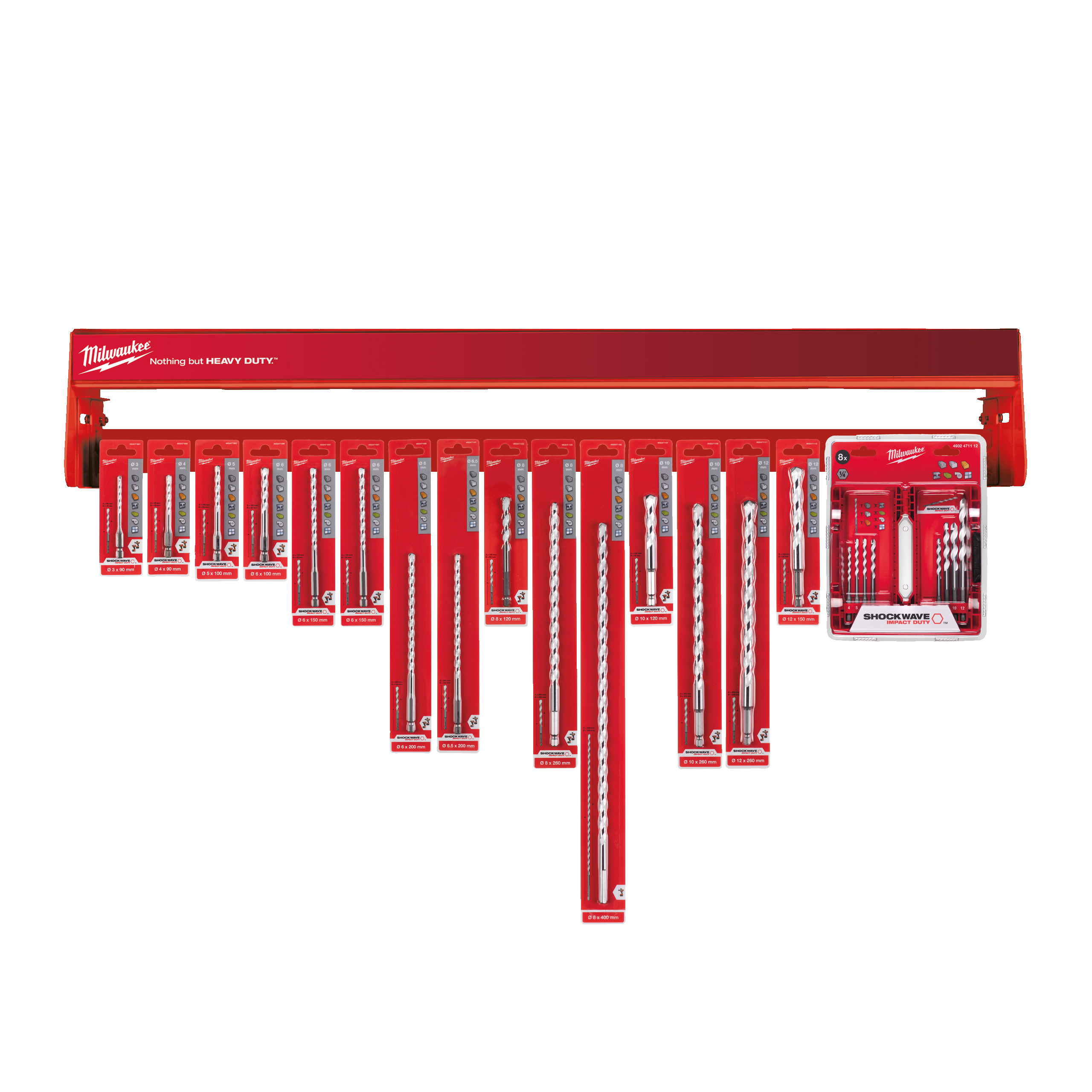 Milwaukee SHOCKWAVE Multimaterial Bohrer 1/4" Hex GALP 1 m Modul