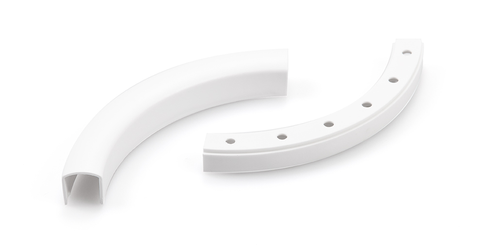 Eckführung GEZE für flexible Gestänge, Aluminium