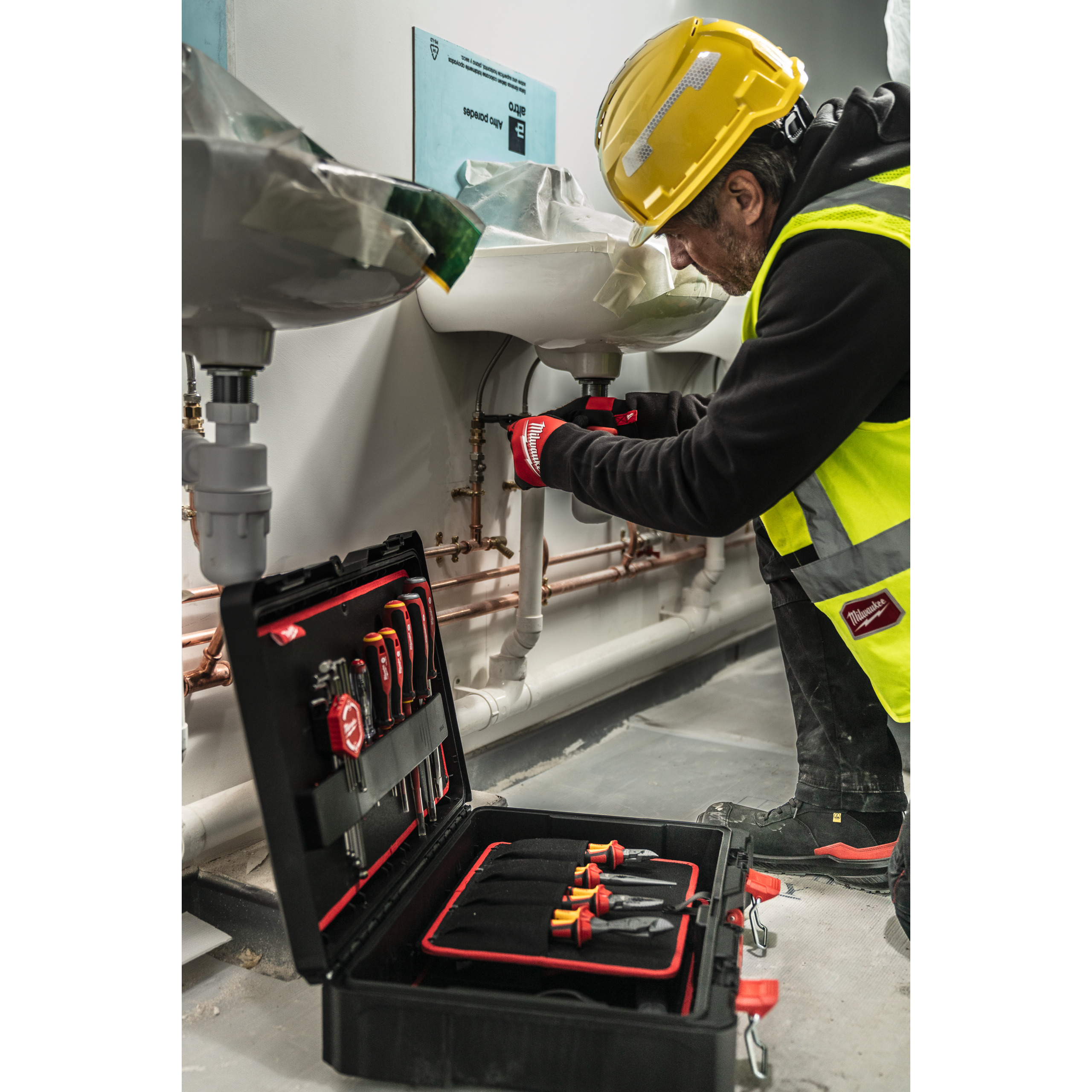 Milwaukee Hi-Vis Aufkleber silber, 5-teilig BOLT Aufkleber-Set