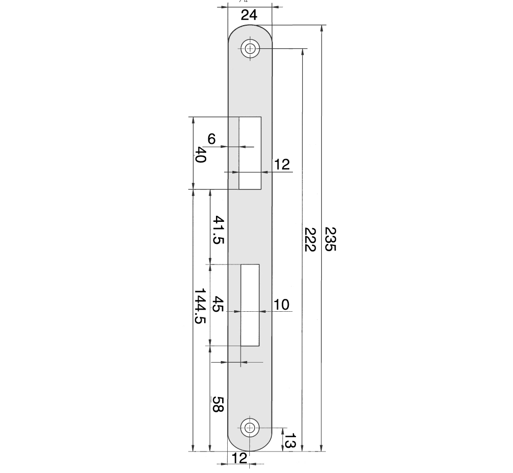 Flachschließblech effeff 809, Edelstahl