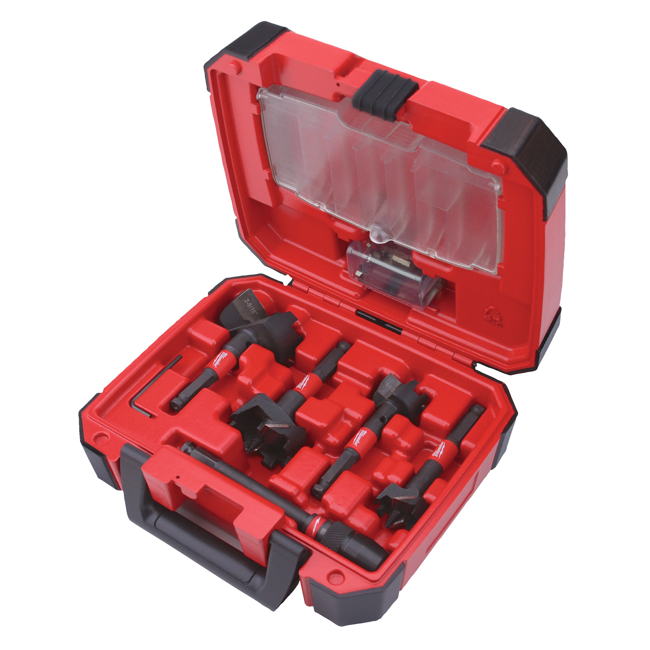 Milwaukee Selbstbohrer-Set 35/38/54/65 mm, Verlängerung 140 mm SWITCHBLADE Selbstbohrer Set 5-teilig