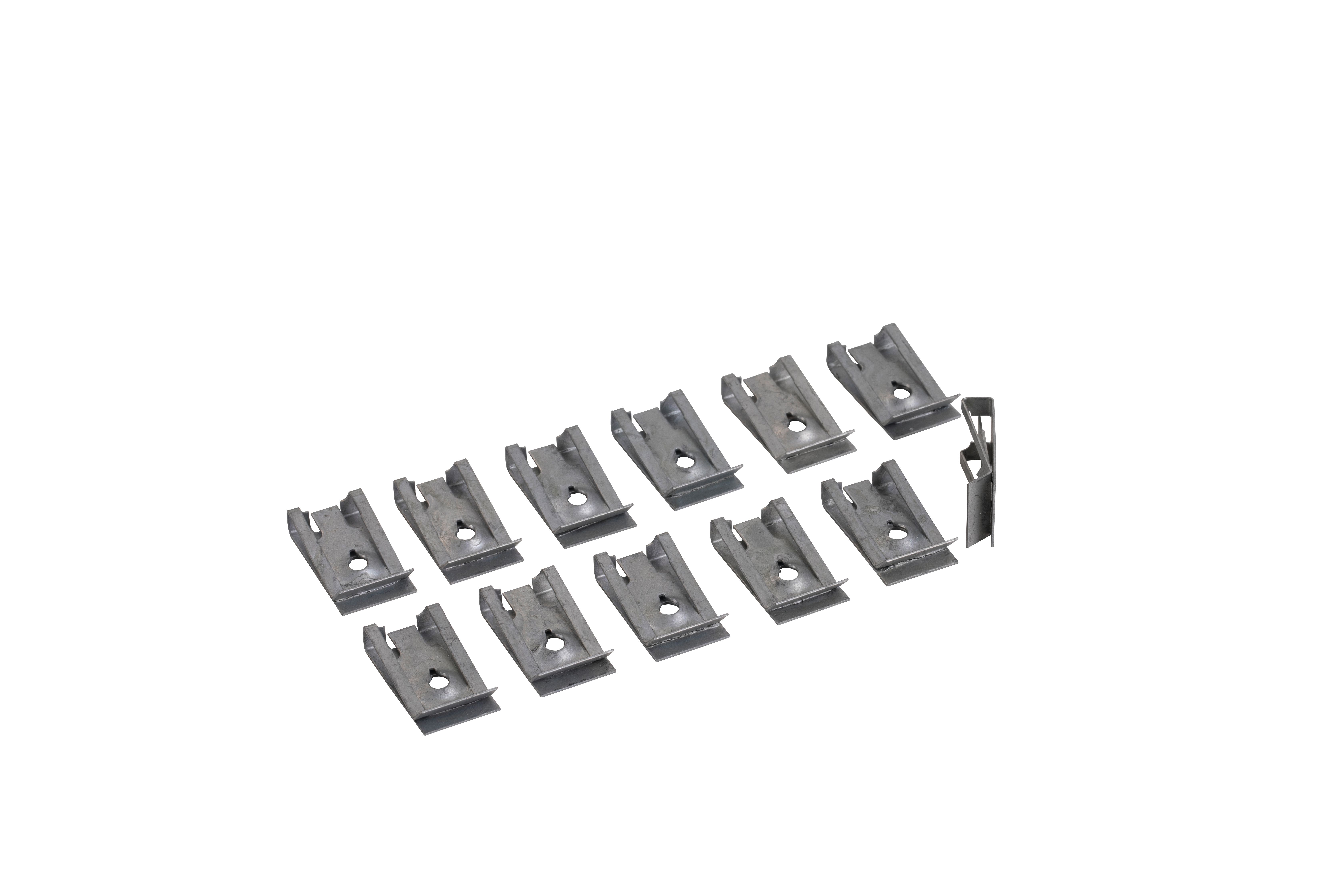 metallische Halterungen, U-Klammern, Montagehalterungen, Beschläge, zinkbeschichtetes Metall