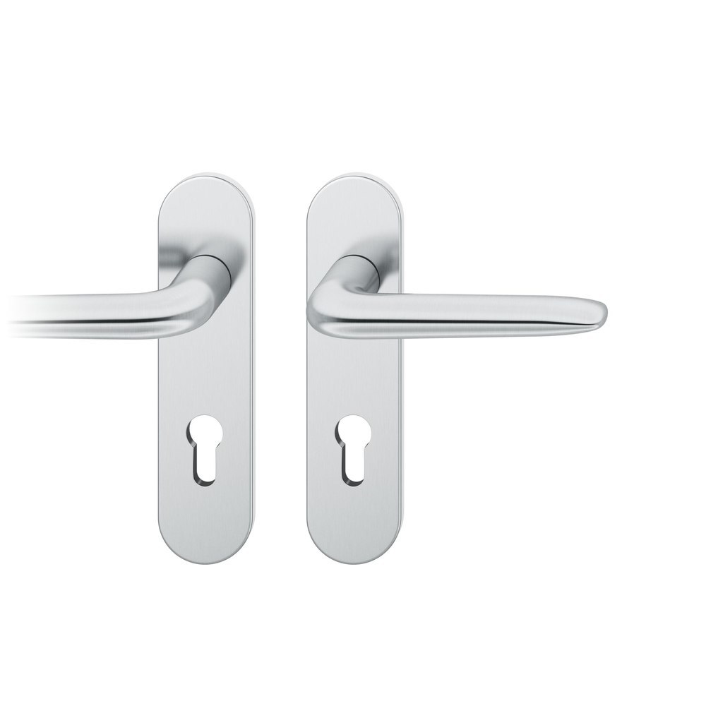 FSB FH Drückergarnitur mit Kurzschild 76 1292, AGL 3, Edelstahl