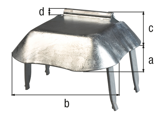 Auflaufstütze HELO ungelocht, mit Betonankern, verz.