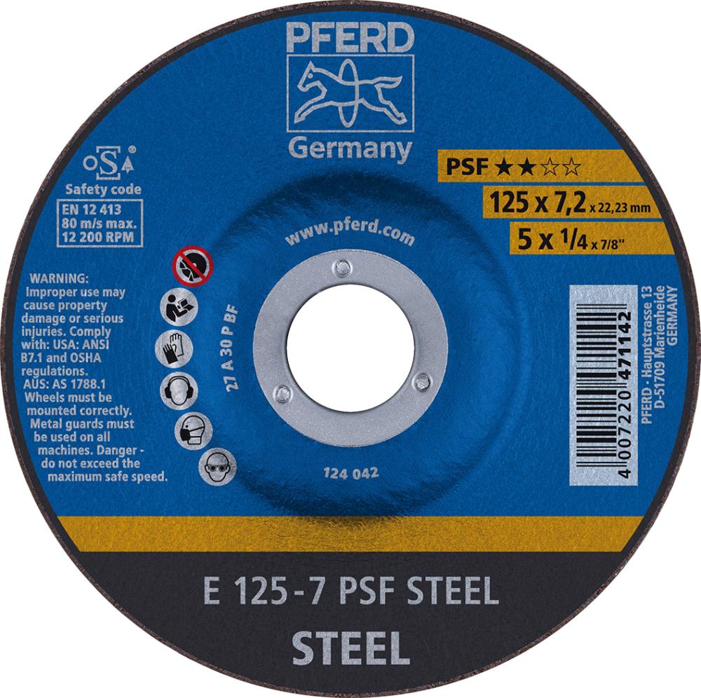 Schruppscheibe PSF STEEL für die Stahl- und Gussbearbeitung