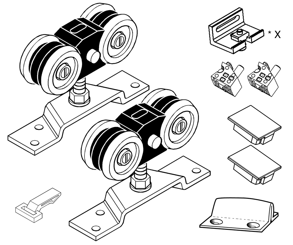 Set Doppelrollenwagen GEZE Perlan 140, Kunststoff