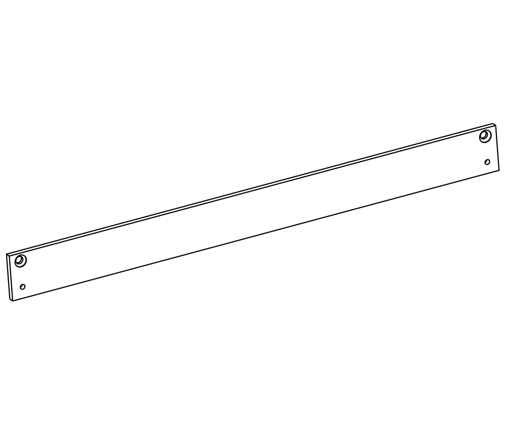 Montageplatte GEZE für Standard-/ECline-/T-Stop-/EFS-Gleitschiene BG, Aluminium