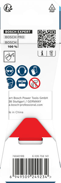 Produktbild Verpackung, Bosch, Power Tools, Gebraucht, Sicherheitszeichen, Barcode