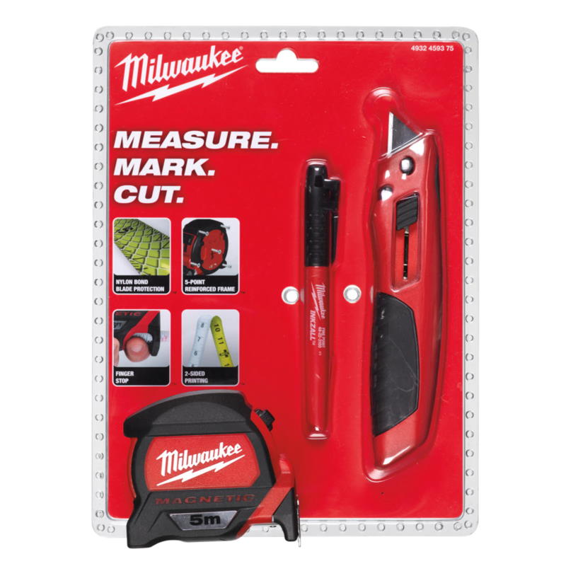 Starterset Milwaukee Handwerkzeuge 3-teilig