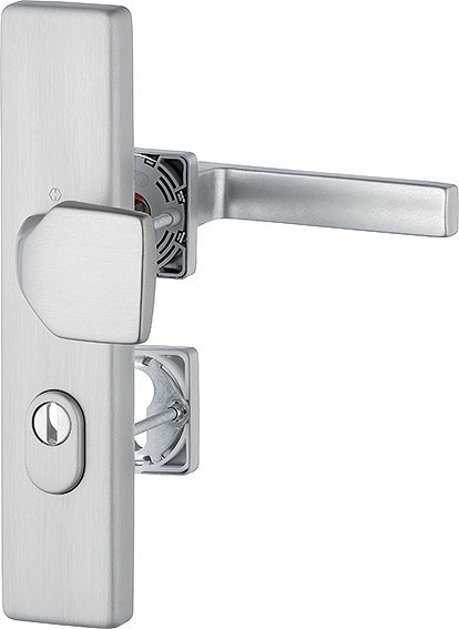 HOPPE FH Schutz-Kombi-Wechselgarnitur Austin FS-61G/2222ZA/52/52S/1769, Aluminium