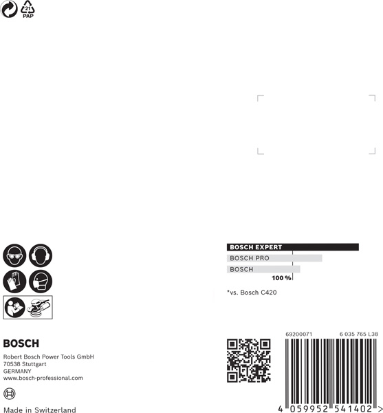 Bosch EXPERT C470 Schleifpapier Mehrloch für Exzenterschleifer, 150&nbsp;mm, K 320, 50-tlg.