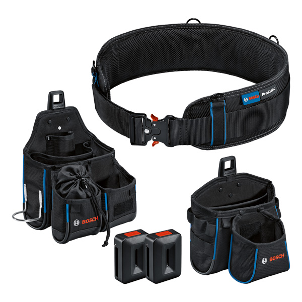 Bosch Akku-Combo Kit Werkzeuggürteltasche-Set: 1 x Gürtel 93, 1 x GWT 2, 1 x GWT 4, 2 x ProClick Holder
