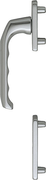 HOPPE Fenstertür-Halbgarnitur London 013/51N/51NS, N 10, Profilzylinder gelocht