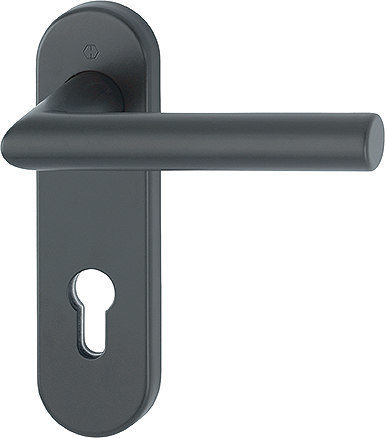 HOPPE FH Drückergarnitur Amsterdam mit Kurzschild FS-1400/353KH, Aluminium