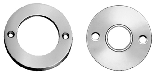 Metallflansch, Ring, gebürstetes Metall, Öffnungen Muster, runder Flansch